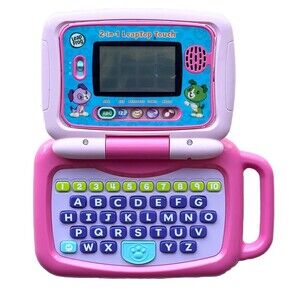Leap Frog 2 in 1 Leaptop Touch Learning For Kids Pink 6009 - TESTED, WORKING
